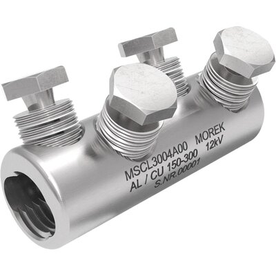 Złącza kablowe na śruby zrywalne, Al/Cu, 150 - 300 mm², 12 kV, 4 x śruba aluminiowa zrywalna, MSCL3004A00 - zdjęcie