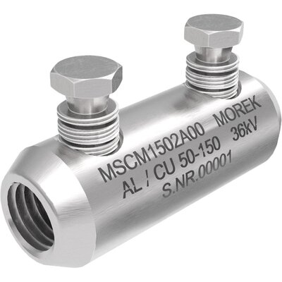 Złącza kablowe na śruby zrywalne, Al/Cu, 50 - 150 mm², 36 kV, 2 x śruba aluminiowa zrywalna, MSCM1502A00 - zdjęcie