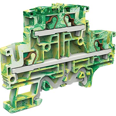 Złącze push-in 4 mm², 2-piętrowe, PE, zielono-żółte, EFDE.4