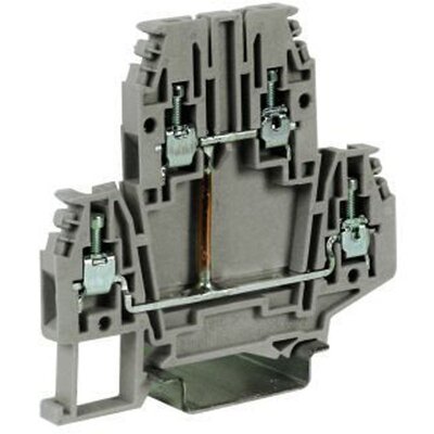 Złącze śrubowe 2,5 mm², 2-piętrowe, z mostkiem wewnętrznym pionowym, DBC.2/CI/GR