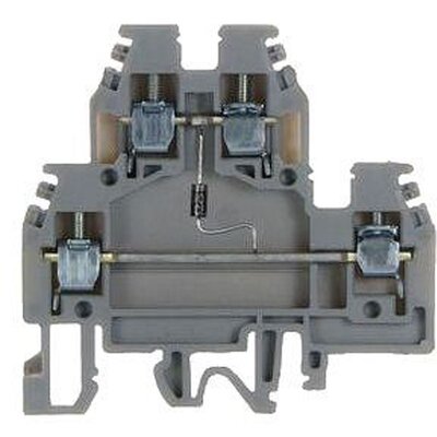 Złącze śrubowe 4 mm², 2-piętrowe, z LED, rezystor, DAS.4/T/GR