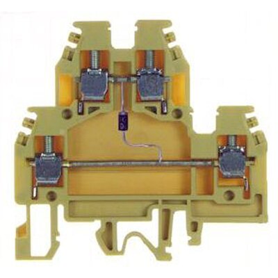 Złącze śrubowe 4 mm², 2-piętrowe, z diodą, 5 A, DAS.4/D5