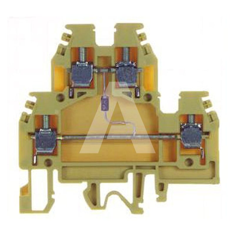 Złącze śrubowe 4 mm², 2-piętrowe, z diodą, 5 A, DAS.4/D5
