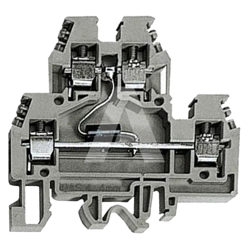 Złącze śrubowe 4 mm², 2-piętrowe, z diodą, 5 A, DAS.4/D5/GR