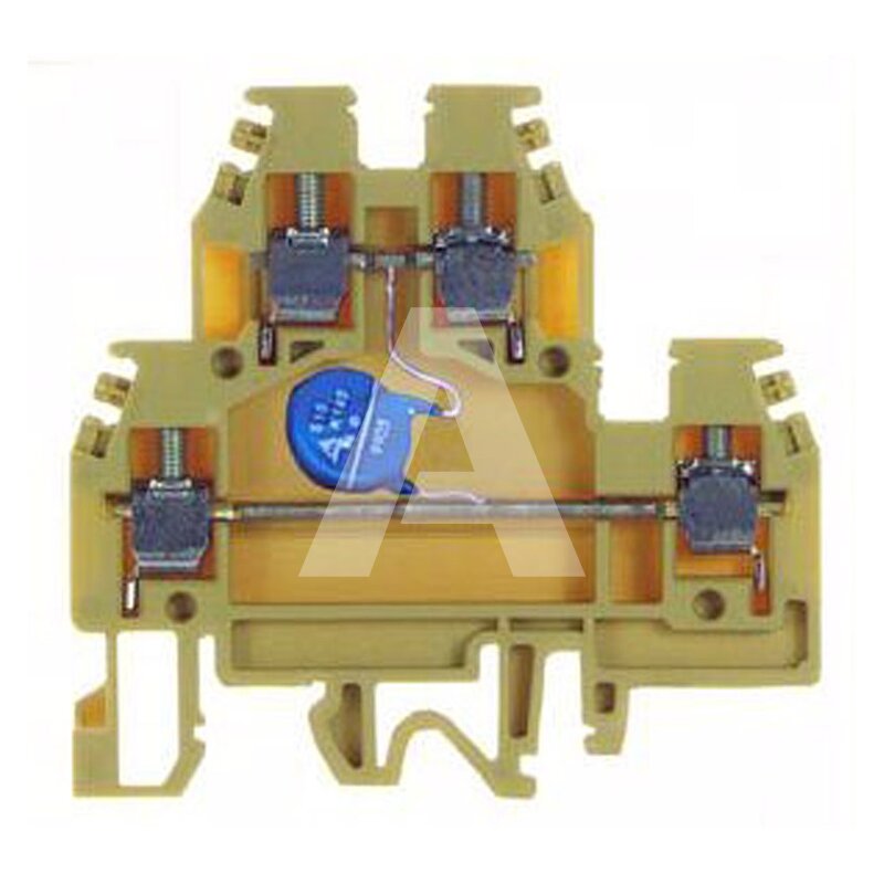 Złącze śrubowe 4 mm², 2-piętrowe, z warystorem, 24 V, DAS.4/V24