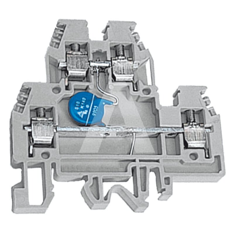 Złącze śrubowe 4 mm², 2-piętrowe, z warystorem, 24 V, DAS.4/V24/GR