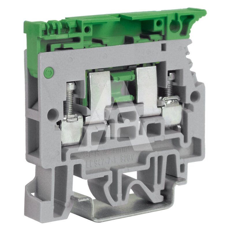 Złącze śrubowe 4 mm², bezpiecznikowe, dioda 1A, SFR.4/D1A/GR