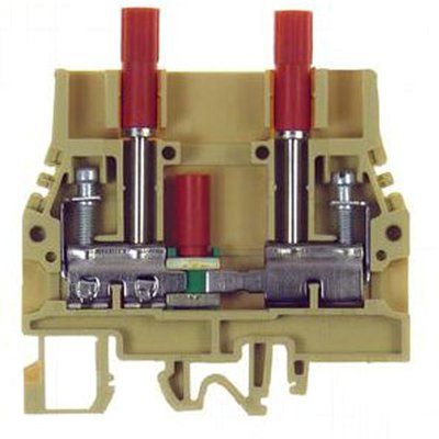 Złącze śrubowe 6 mm², testowo-pomiarowe, gniazdo do wtyków pomiarowych, SCB.6/DD
