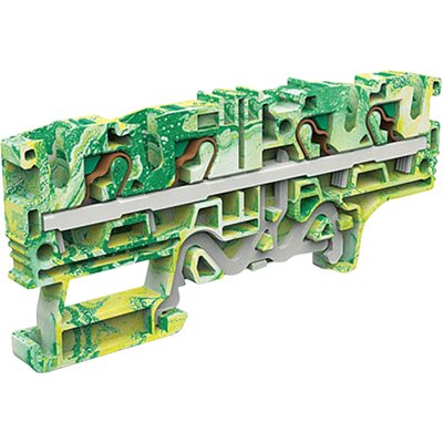 Złącze push-in 4 mm², 4-przewodowe, PE, zielono-żółte, EFCE.4/2+2