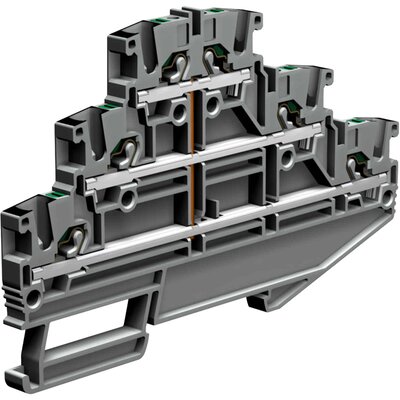 Złącze push-in 2,5mm2, 3-piętrowe połączone wewnętrznie, szare, EFT.2/CI/GR