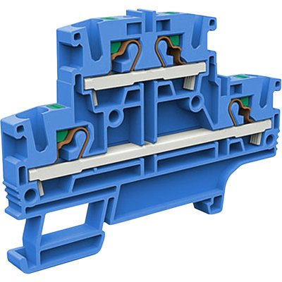 Złącze push-in 4 mm², 2-piętrowe, niebieskie, EFD.4/BL