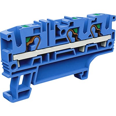 Złącze push-in 4 mm², 3-przewodowe, niebieskie, EFC.4/1+2BL