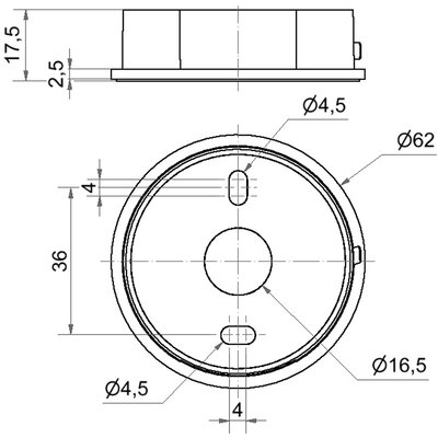 Mini Adapter do montażu na powierzchni płaskiej, 26070001 - schemat