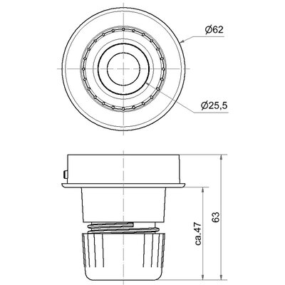 Mini Adapter do montażu na rurze, 26070005 - schemat