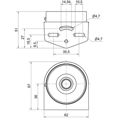 Mini Adapter do montażu ściennego z dławikiem, 26070006 - schemat