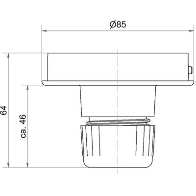 Midi Adapter do montażu na rurze, 26170005 - schemat