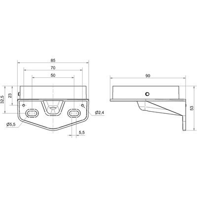 Midi Adapter do montażu ściennego, 26170007 - schemat