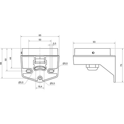 Midi Adapter do montażu ściennego z dławikiem, 26170006 - schemat
