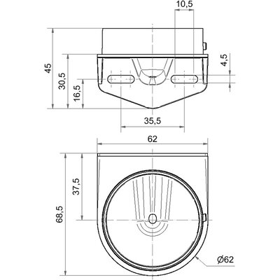 Mini Adapter do montażu ściennego, 26070007 - schemat