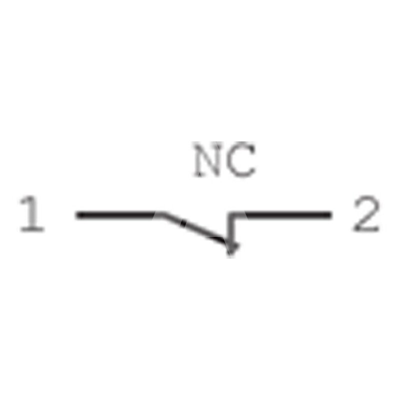 Styk 1NC, do lutowania PCB, PSC01 - schemat elektryczny