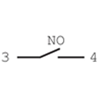 Styk 1NO, do lutowania PCB, PSC10 - schemat elektryczny