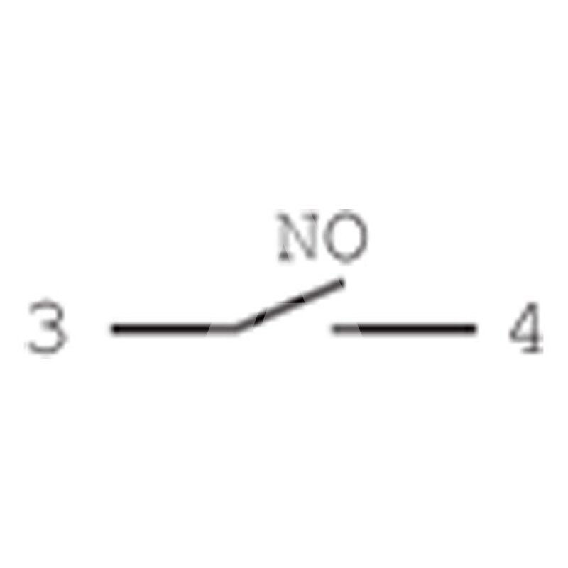 Styk 1NO, do lutowania PCB, PSC10 - schemat elektryczny