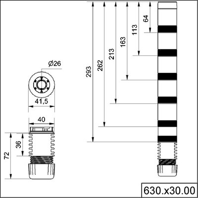 Adapter montażowy na rurkę do kolumny sygnalizacyjnej KS40, 63083000