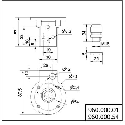 Kolumna sygnalizacyjna (akcesoria montażowe), 96000001 - schemat