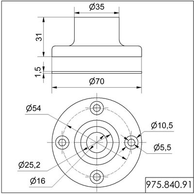 Kolumna sygnalizacyjna (akcesoria montażowe), 97584091 - schemat