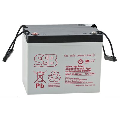 Akumulator żelowy GEL 75 Ah/12 V DC, SBLCG 75-12i(sh)