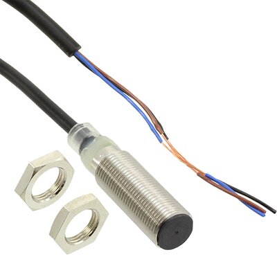 Czujnik indukcyjny zbliżeniowy, niklowany mosiądz, średnica czujnika 12 mm, 10..30 V DC, E2B-M12KS02-WP-C2 5M