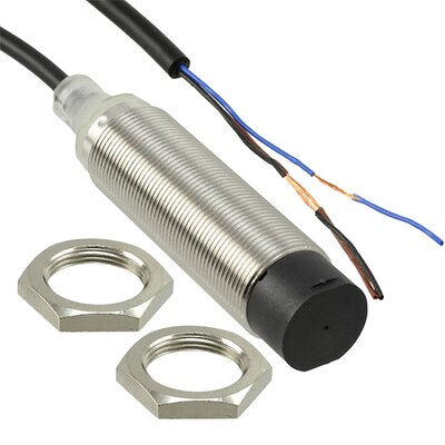 Czujnik indukcyjny zbliżeniowy, niklowany mosiądz, średnica czujnika 18 mm, 10..30 V DC, E2B-M18LN10-WP-C1 2M