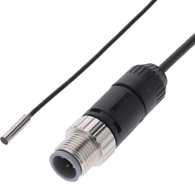 Czujnik indukcyjny zbliżeniowy, mosiądz, średnica czujnika 3 mm, 10..30 V DC, E2EC-CR8D1-M1GJ 0.5M