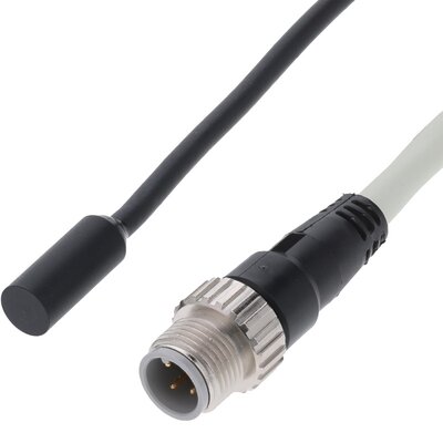 Czujnik indukcyjny zbliżeniowy, stal nierdzewna, średnica czujnika 8 mm, 10..30 V DC, E2EC-QC2D1-M1GJ-T 0.3M