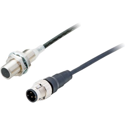 Czujnik indukcyjny zbliżeniowy, niklowany mosiądz, średnica czujnika 12 mm, 10..30 V DC, E2ER-X3D1-M1TGJ 0.3M