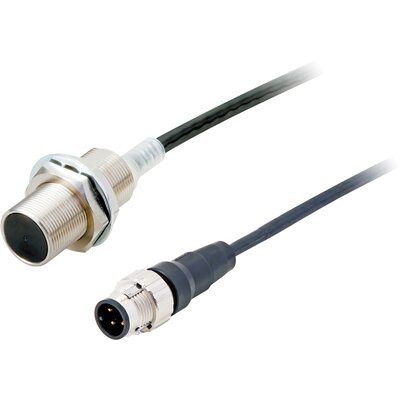Czujnik indukcyjny zbliżeniowy, niklowany mosiądz, średnica czujnika 18 mm, 10..30 V DC, E2ER-X7D2-M1TGJ 0.3M