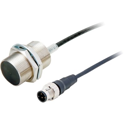 Czujnik indukcyjny zbliżeniowy, niklowany mosiądz, średnica czujnika 30 mm, 10..30 V DC, E2ER-X10D1-M1TGJ 0.3M