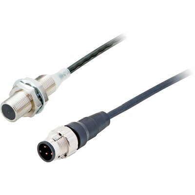 Czujnik indukcyjny zbliżeniowy, niklowany mosiądz, średnica czujnika 12 mm, 10..30 V DC, E2ERZ-X2D2-M1TGJ 0.3M