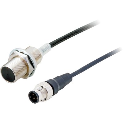 Czujnik indukcyjny zbliżeniowy, niklowany mosiądz, średnica czujnika 18 mm, 10..30 V DC, E2ERZ-X4D1-M1TGJ 0.3M