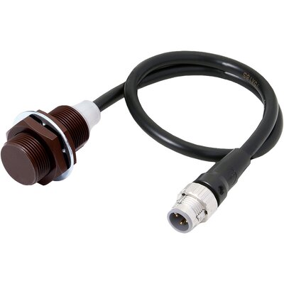 Czujnik indukcyjny zbliżeniowy, stal nierdzewna, średnica czujnika 18 mm, 10..30 V DC, E2EW-QX12C218-M1TJ 0.3M