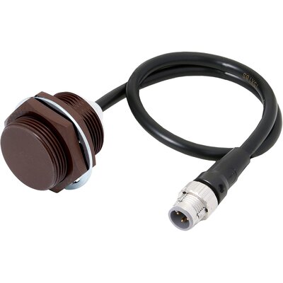 Czujnik indukcyjny zbliżeniowy, stal nierdzewna, średnica czujnika 30 mm, 10..30 V DC, E2EW-QX12D130-M1TGJ 0.3M