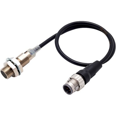 Czujnik indukcyjny zbliżeniowy, niklowany mosiądz, średnica czujnika 12 mm, 10..30 V DC, E2E-X4B1T12-M1TJR 0.3M