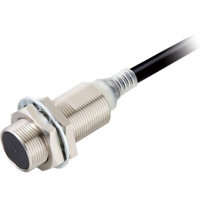 Czujnik indukcyjny zbliżeniowy, niklowany mosiądz, średnica czujnika 18 mm, 10..30 V DC, E2E-X8D1-T 2M