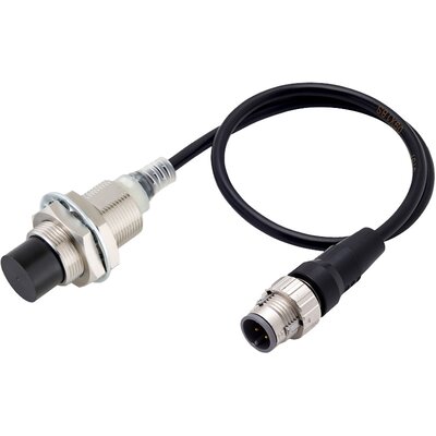 Czujnik indukcyjny zbliżeniowy, niklowany mosiądz, średnica czujnika 18 mm, 10..30 V DC, E2E-X10MB1T18-M1TJ 0.3M