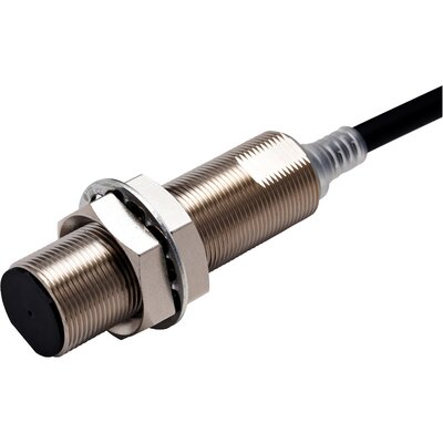 Czujnik indukcyjny zbliżeniowy, niklowany mosiądz, średnica czujnika 18 mm, 10..30 V DC, E2E-X12B2L18 2M