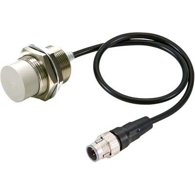 Czujnik indukcyjny zbliżeniowy, niklowany mosiądz, średnica czujnika 30 mm, 10..30 V DC, E2E-X18MC130-M1TJ 0.3M