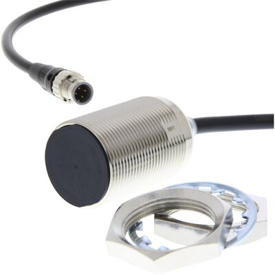 Czujnik indukcyjny zbliżeniowy, niklowany mosiądz, średnica czujnika 30 mm, 10..30 V DC, E2E-X23B1T30-M1TJ 0.3M