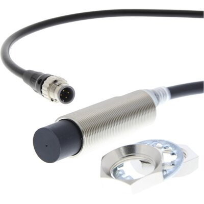 Czujnik indukcyjny zbliżeniowy, niklowany mosiądz, średnica czujnika 18 mm, 10..30 V DC, E2E-X20MD1L18-M1TGJ-T 0.3M