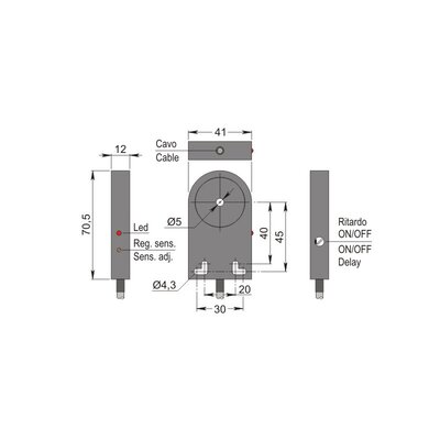 Czujnik indukcyjny z otworem SIA05-CE PNP NO+NC R, SIA000136