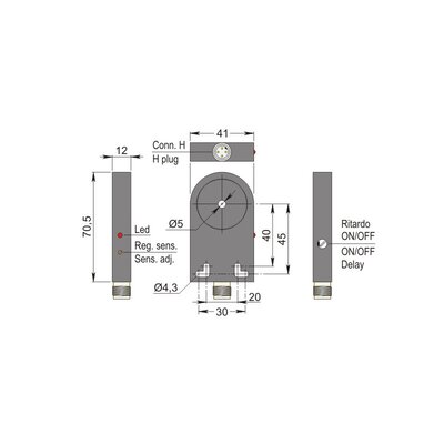 Czujnik indukcyjny z otworem SIA05-CE PNP NO+NC H R, SIA000138